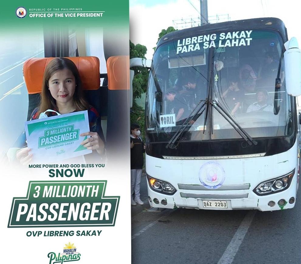 OVP Libreng Sakay Program Marks 3-Millionth Passenger